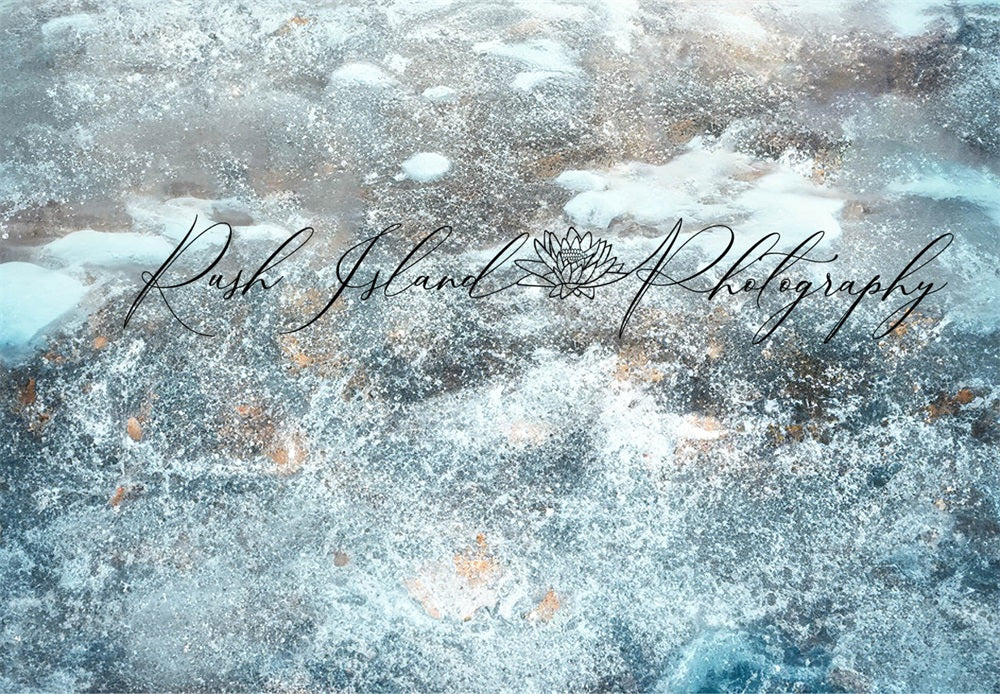 Fondo de Piso de Olas de Nieve de Invierno Diseñado por Laura Bybee