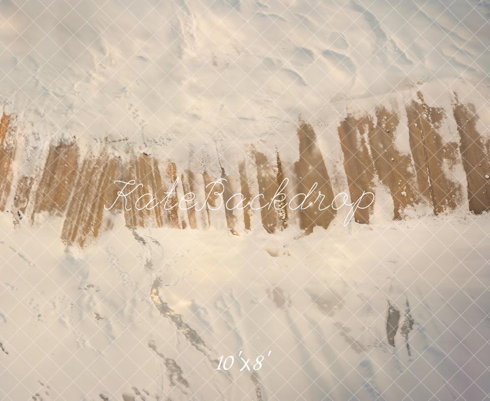 Kate Snowy Wooden Floor Backdrop Designed by Kate Image