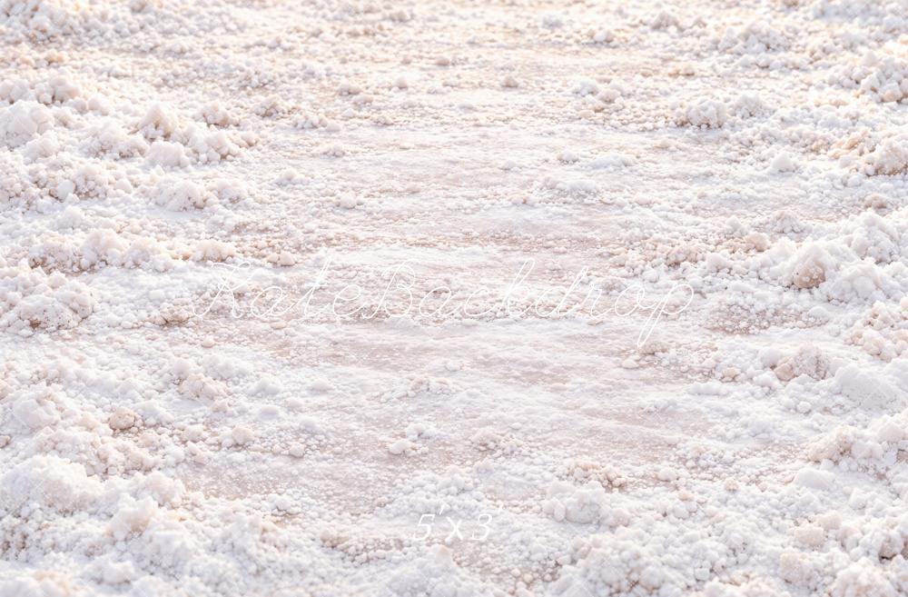 Kate White Snowy Floor Printed Backdrop Designed by Kate Image
