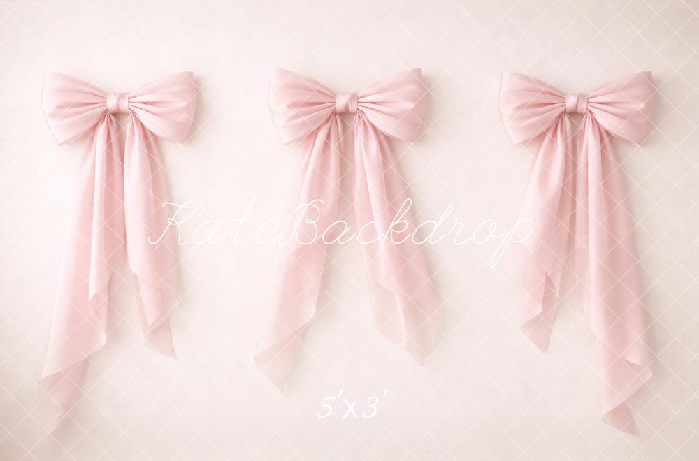 Kate Prom Pink Three Bows Printed Backdrop Designed by Megan Leigh Photography