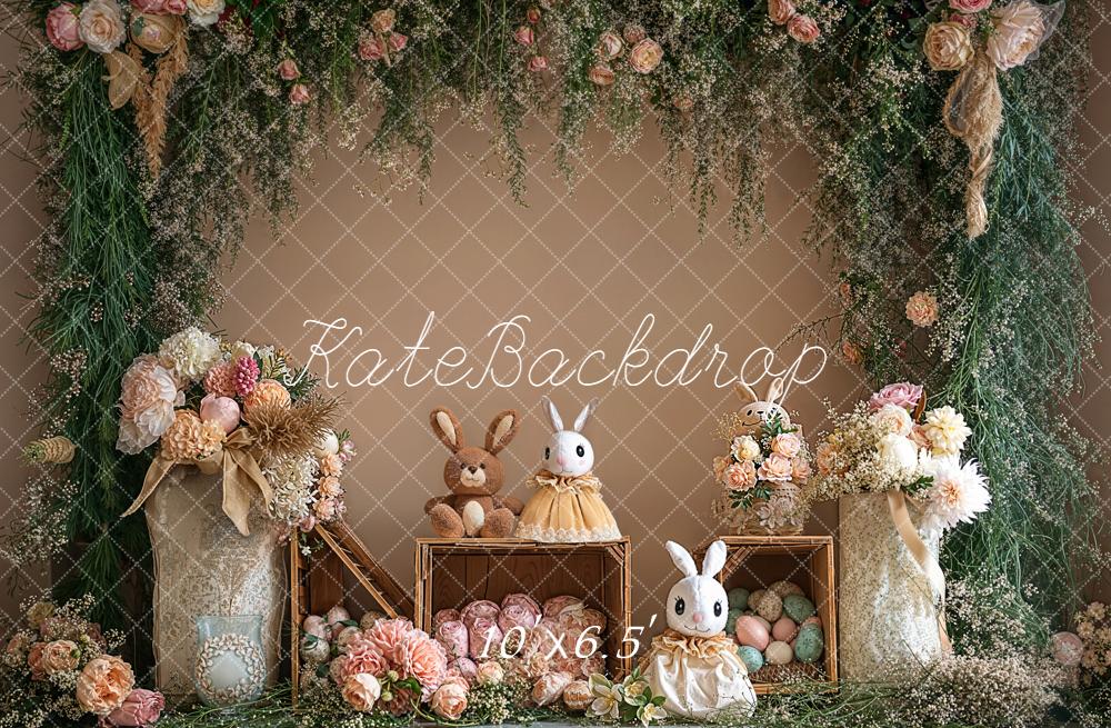 Kate Easter Bunny Flower Arch Pastel Eggs Backdrop Designed by Emetselch