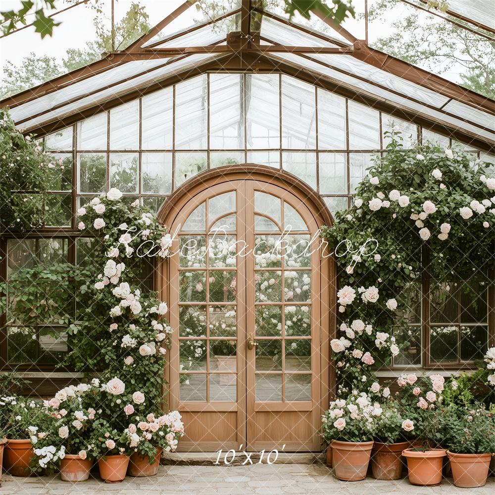 Kate Spring Floral Greenhouse Garden Backdrop Designed by Patty Roberts