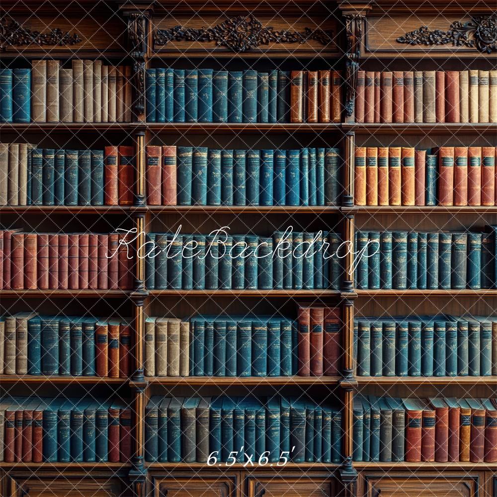 Vintage Bibliotheek Boekenkast Foto Achtergrond Designed by Mini MakeBelieve