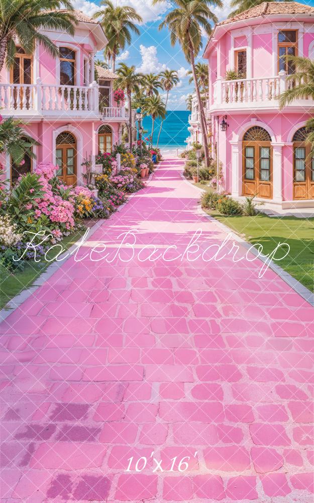 Fondo de Villa de Fantasía de Muñeca de Moda Rosa Playas Designed by Emetselch