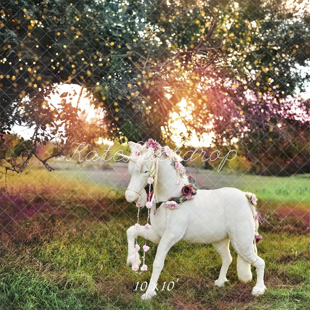 Fairy Unicorn Meadow Foto Achtergrond Designed by Mandy Ringe Photography
