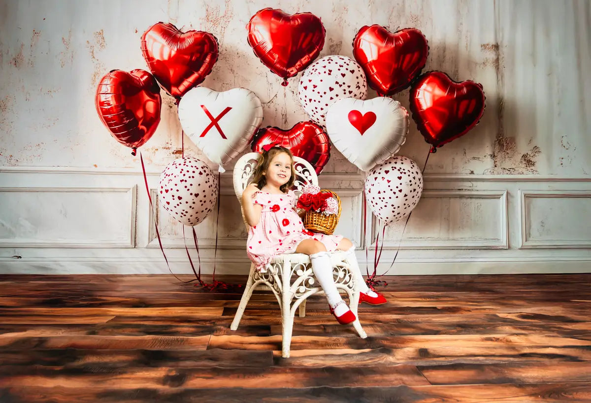 Kate Valentine's Heart Balloon Wall Backdrop Designed by Emetselch