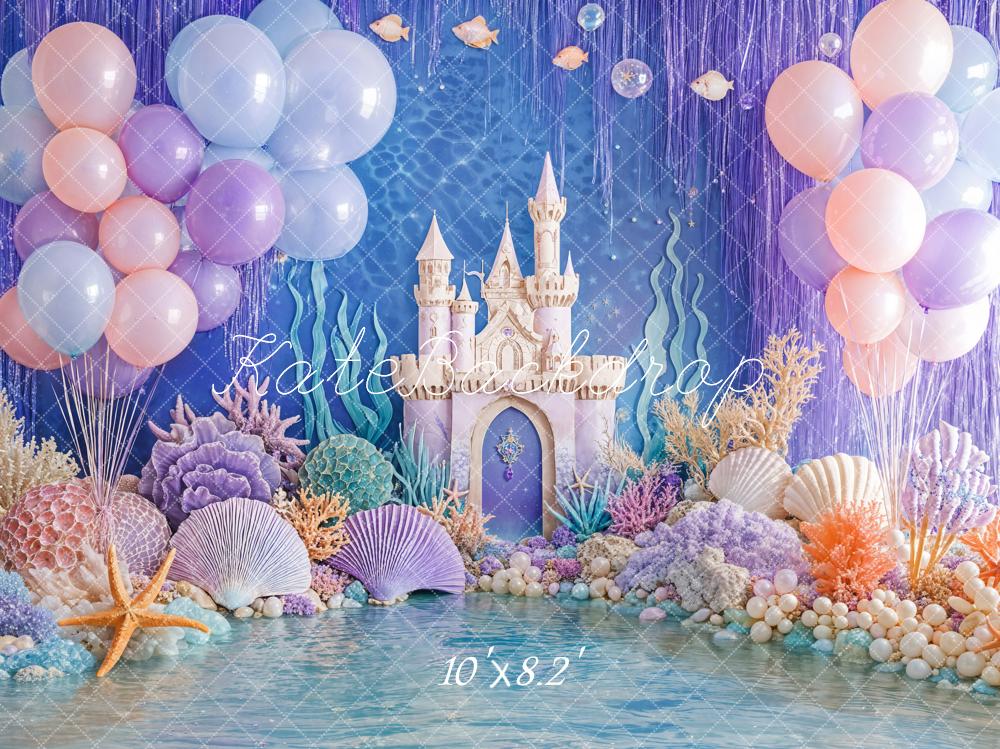 Fondo de globos submarinos del castillo de sirena diseñado por Emetselch