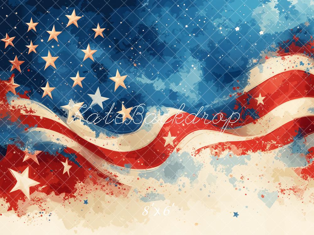 Kate Independence Day Patriotic Stars Stripes Backdrop Designed by GQ