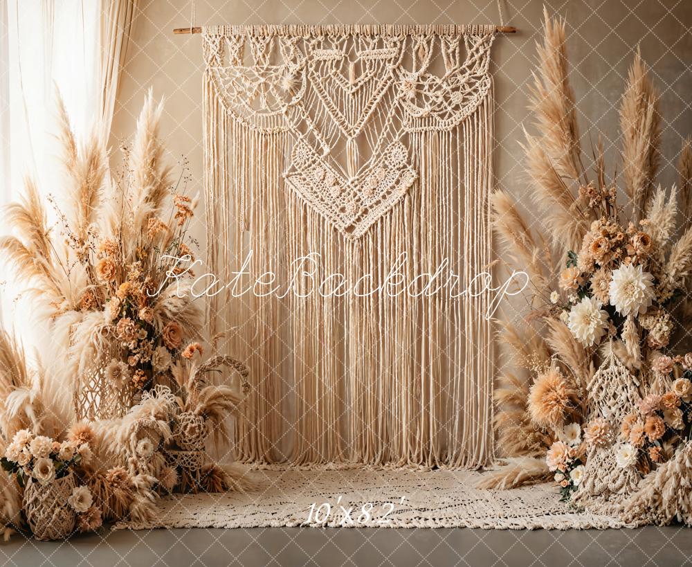 Kate Bohemian Macrame Floral Backdrop Designed by Emetselch