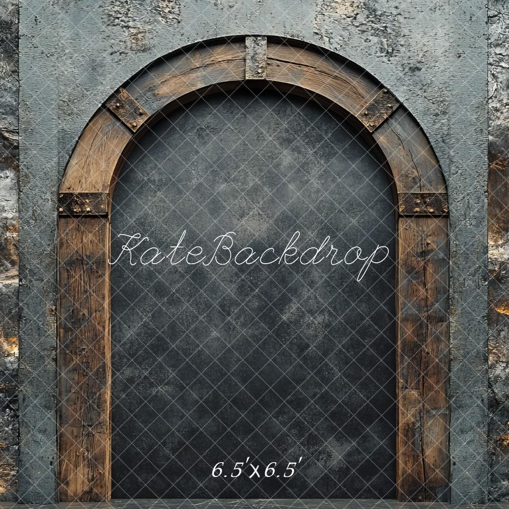 Rustic Stone Wood Arch Foto Achtergrond Designed by Mini MakeBelieve