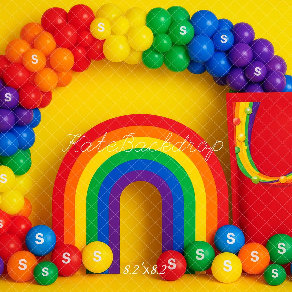 Cake Smash Regenboog Snoep Ballonboog Foto Achtergrond Designed by Patty Roberts