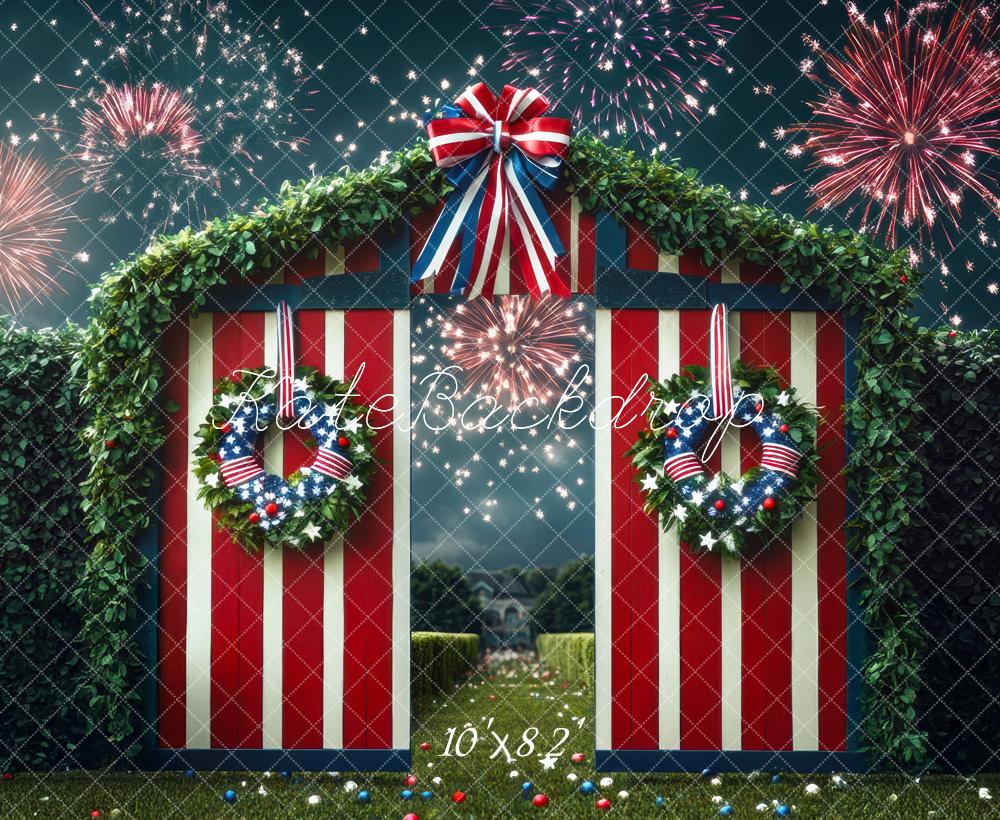 Kate Independence Day Patriotic Fireworks Gate Backdrop Designed by Mini MakeBelieve