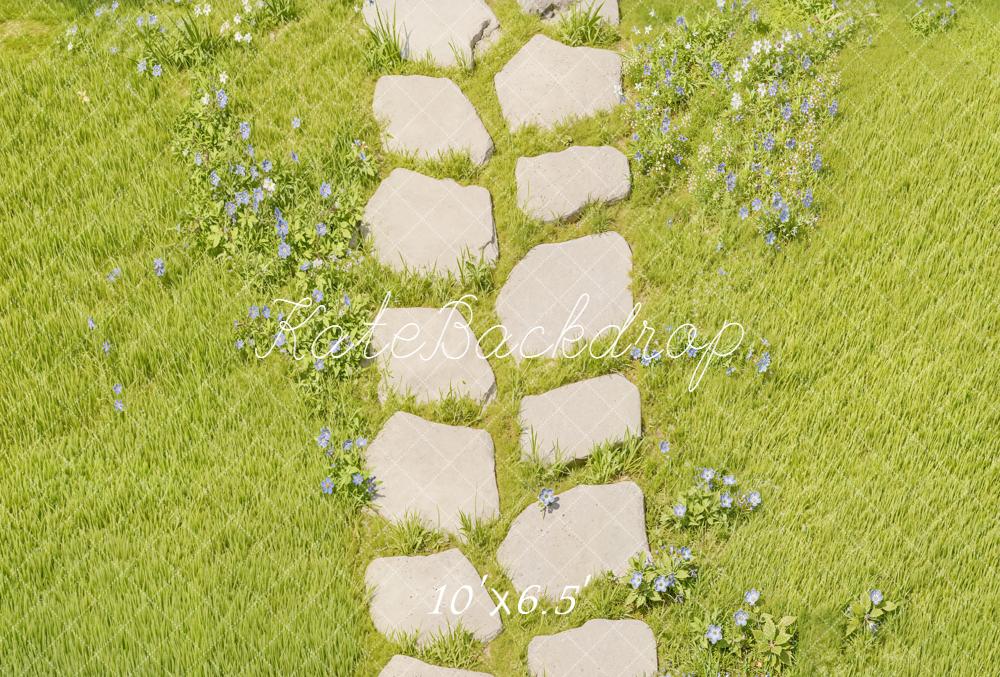 Kate Stone Pathway Green Grass Floor Backdrop Designed by Kate Image