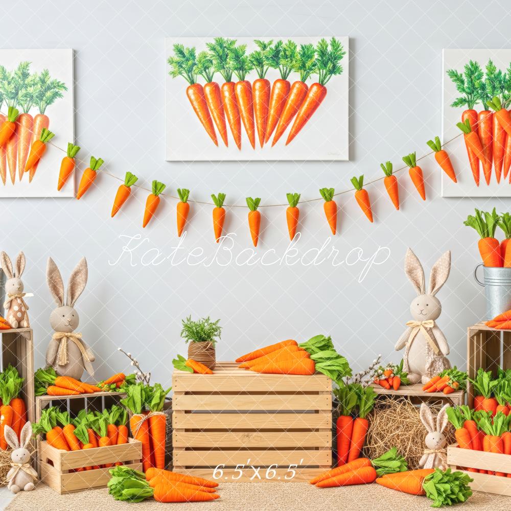Kate Easter Bunny Carrot Crates Backdrop Designed by Patty Roberts