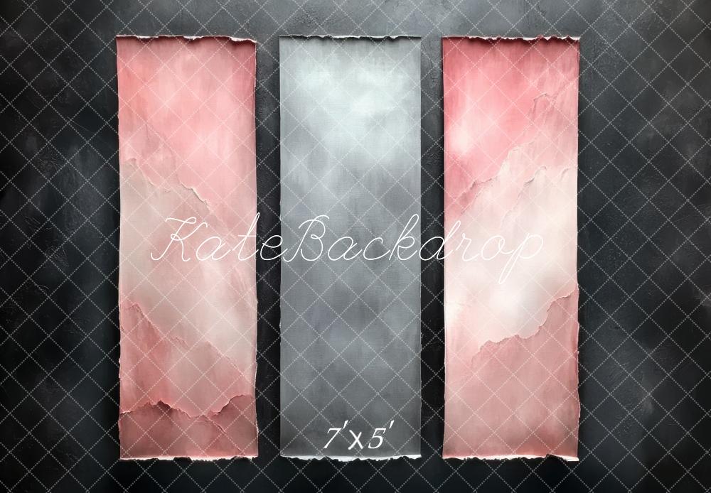 Kate Pink Gray Gradient Fabric Wall Backdrop Designed by Mini MakeBelieve