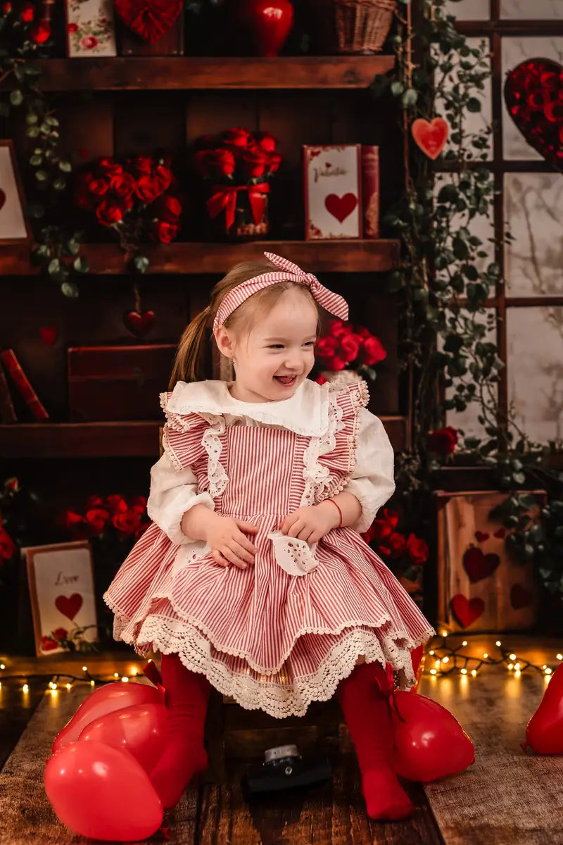 Kate Valentine Roses Wood Shelf Window Backdrop Designed by Emetselch