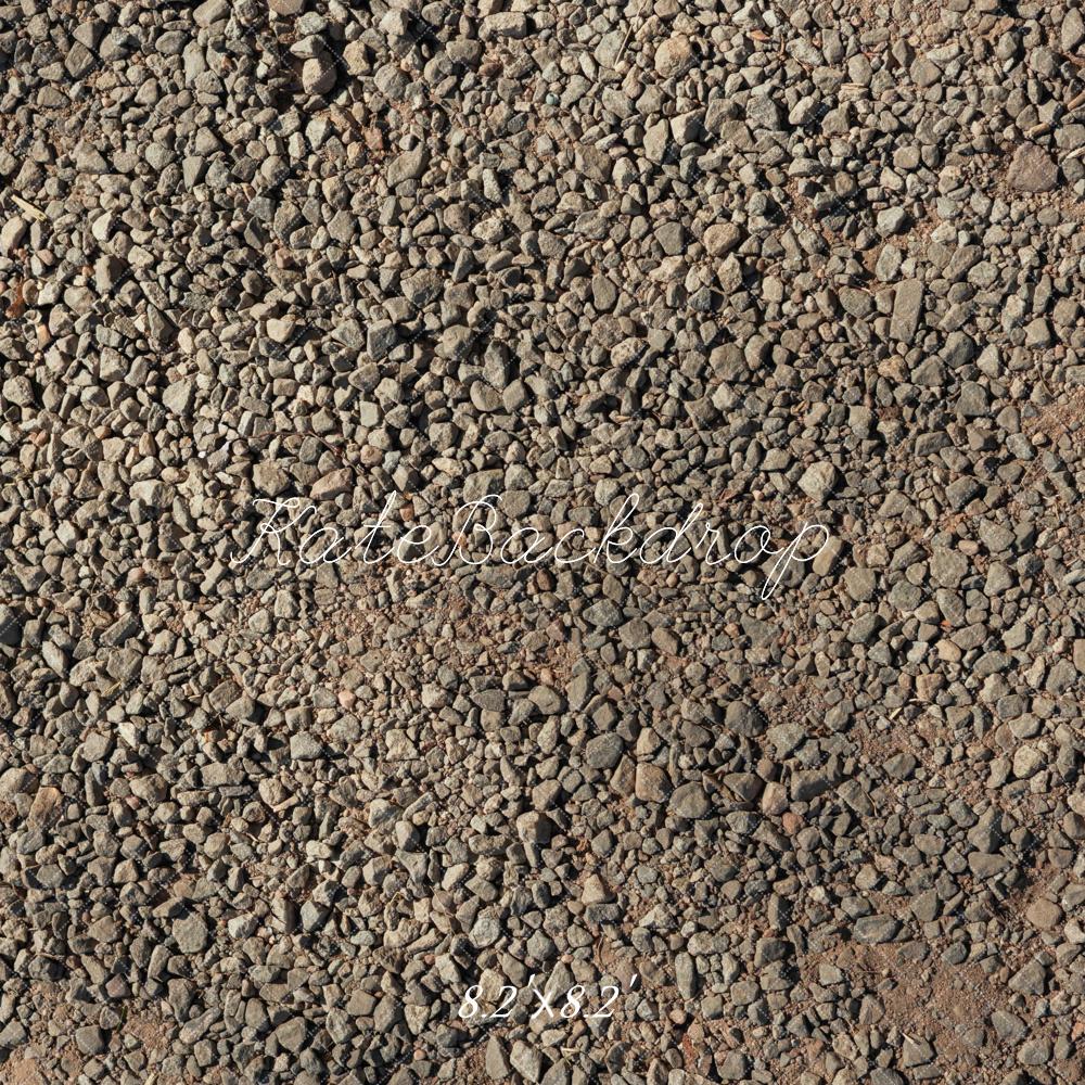 Kate Gravel Ground Texture Rock Road Floor Backdrop Designed by Mini MakeBelieve
