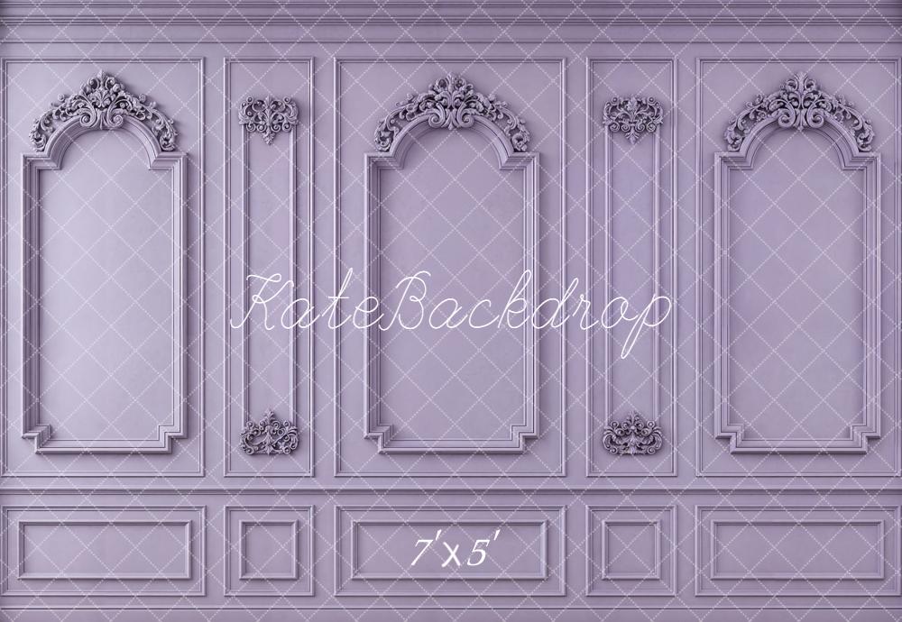 Kate Lavender Ornate Vintage Wall Printed Backdrop Designed by Chain Photography