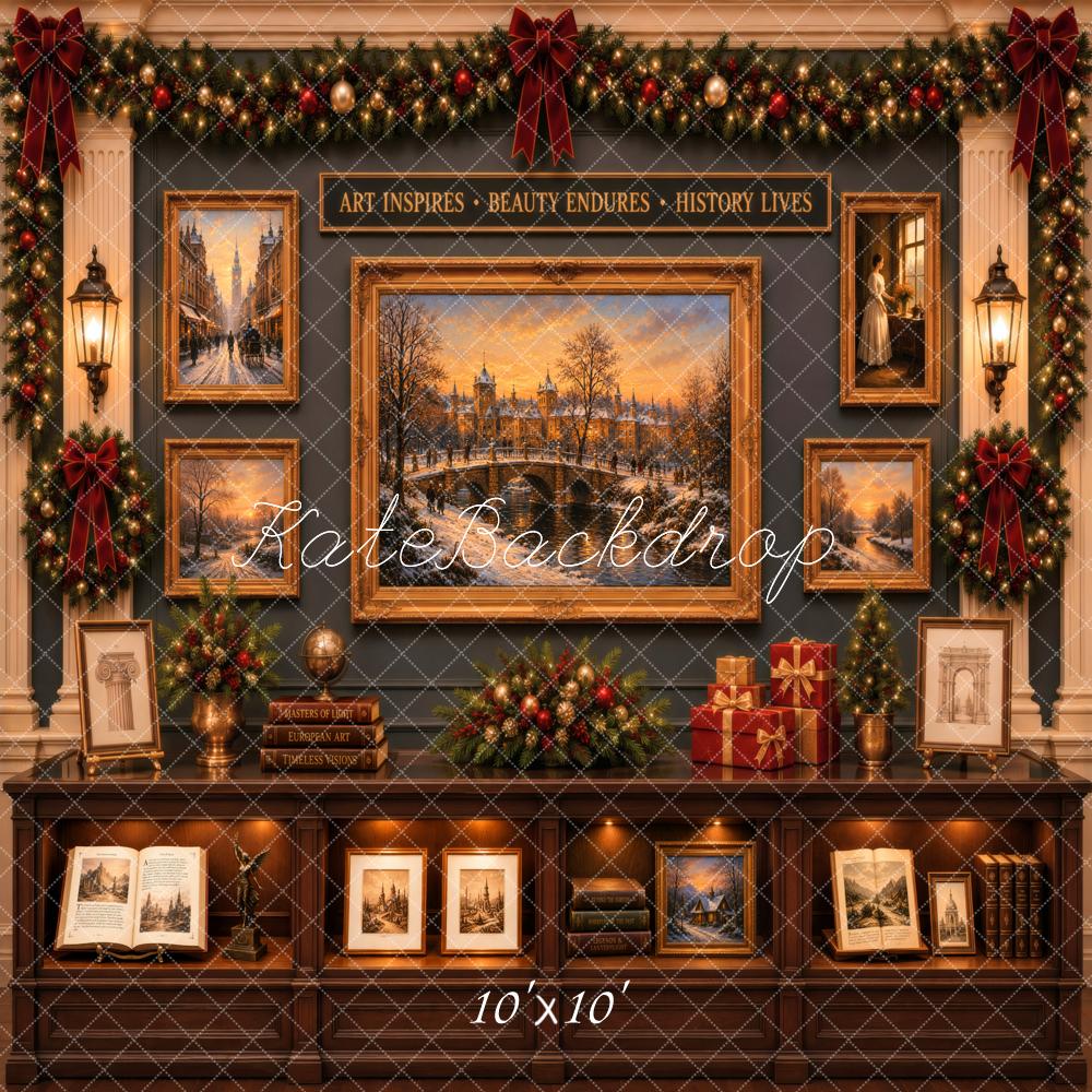 Kate Christmas Gallery Wall Framed Artwork Garland Printed Backdrop Designed by Vertigo Productions