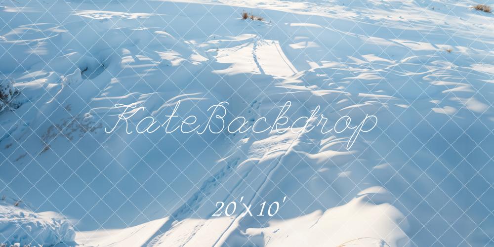 Kate Winter Thick Snow Road Floor Backdrop Designed by Emetselch
