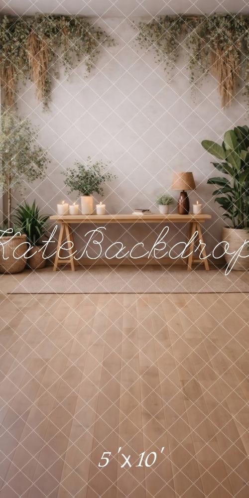 Kate Sweep Boho Greenery Table Floor Printed Backdrop Designed by Vertigo Productions