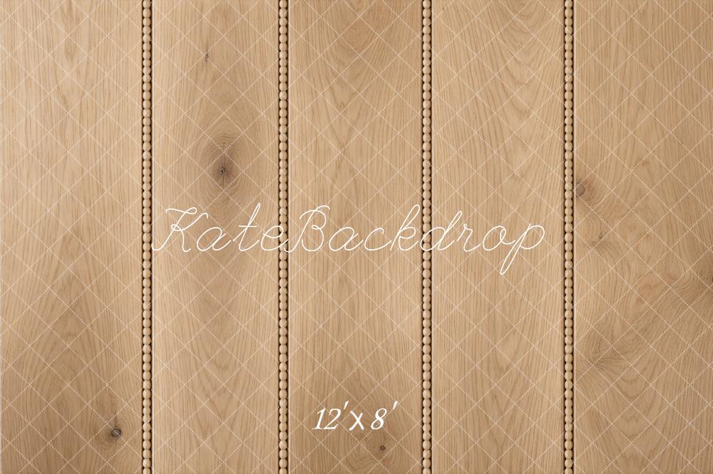 Kate Light Brown Wood Panel Retro Floor Backdrop Designed by Mini MakeBelieve