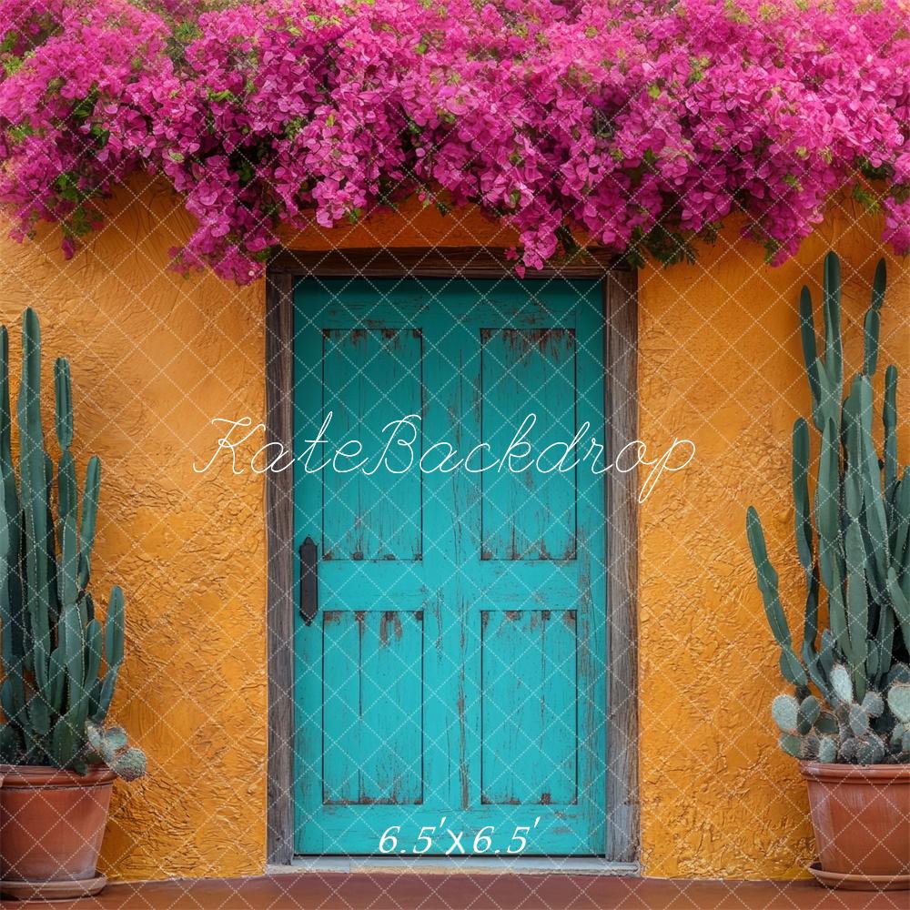 Kate Floral Cactus Door Backdrop Designed by Mini MakeBelieve