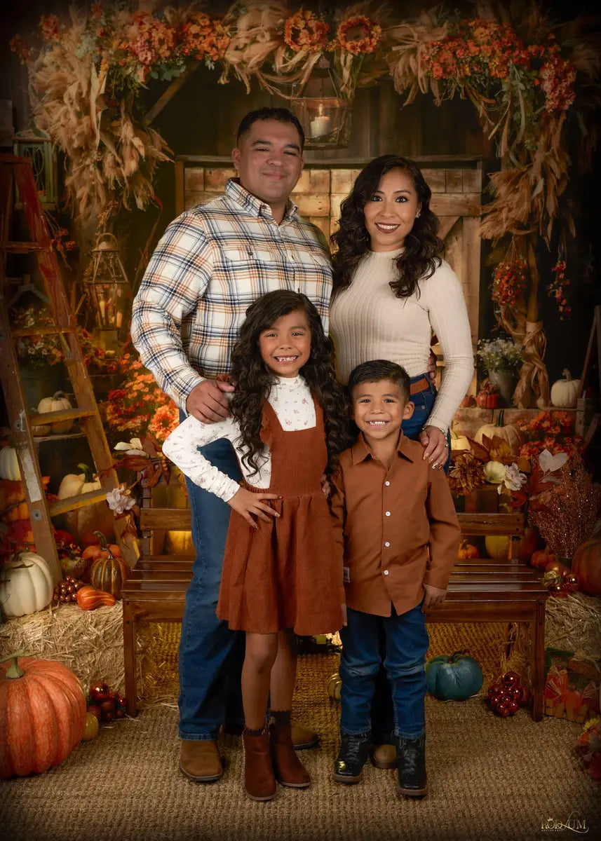 Kate Autumn Pumpkin Barn Backdrop Designed by Emetselch