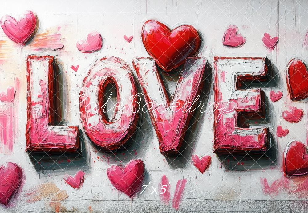 Romantic 3D Love Heart Wall Backdrop