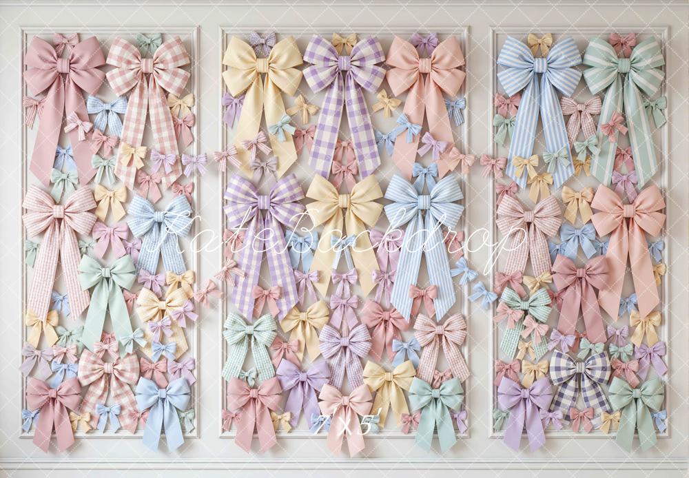 Kate Pastel Bow Wall Panel Printed Backdrop Designed by Mini MakeBelieve