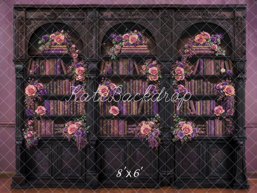 Kate Romantic Vintage Floral Arch Bookshelf Backdrop Designed by Emetselch