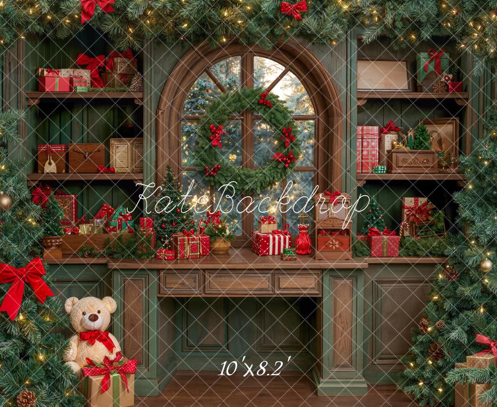 Kate Christmas Trees Garland Window Shelves Teddy Bear Gifts Backdrop Designed by Emetselch