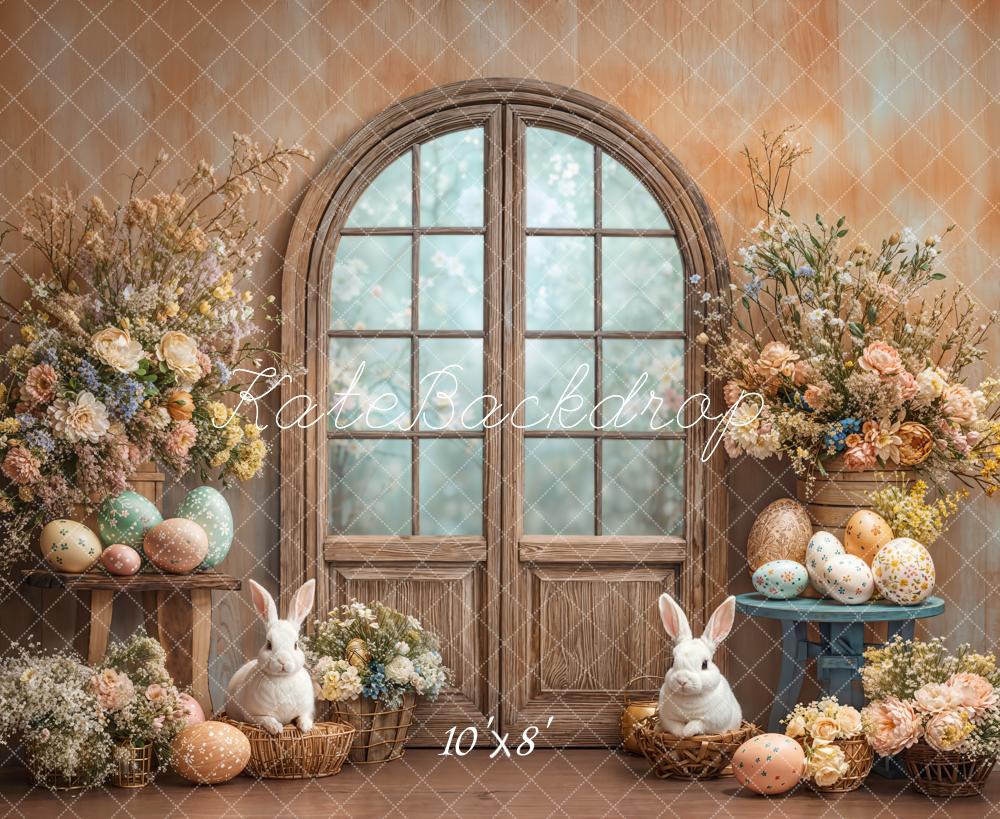 Kate Easter Bunny Flower Arch Vintage Backdrop Designed by Emetselch