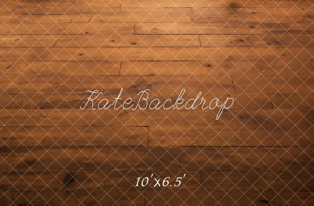 Kate Brown Wooden Floor Printed Backdrop Designed by Kate Image