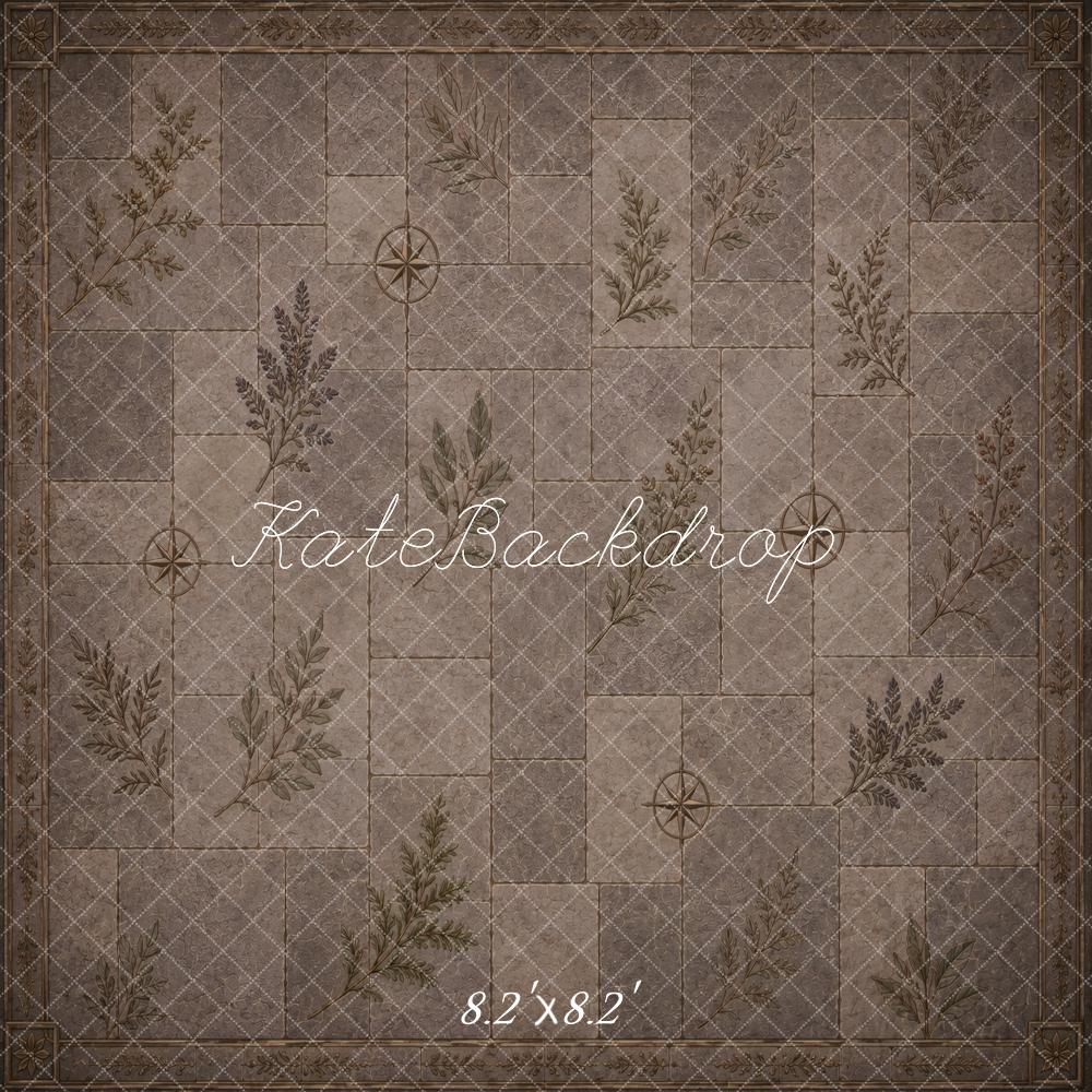 Kate Botanical Compass Tile Pattern Printed Backdrop Designed by Vertigo Productions