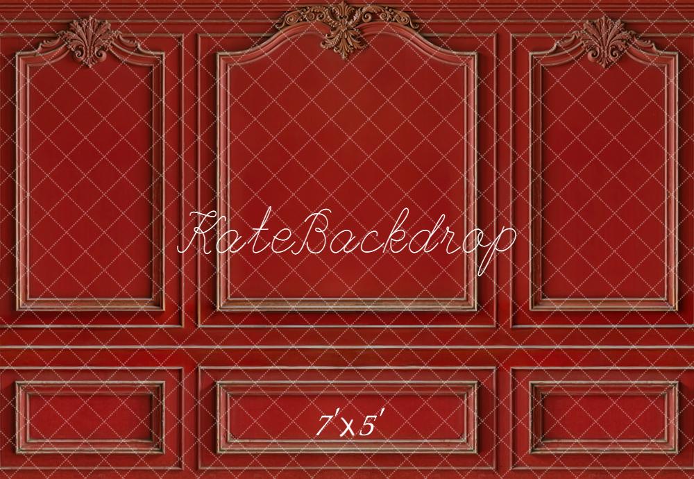 Kate Vintage Red Ornate Wall Panel Backdrop Designed by Kate Image