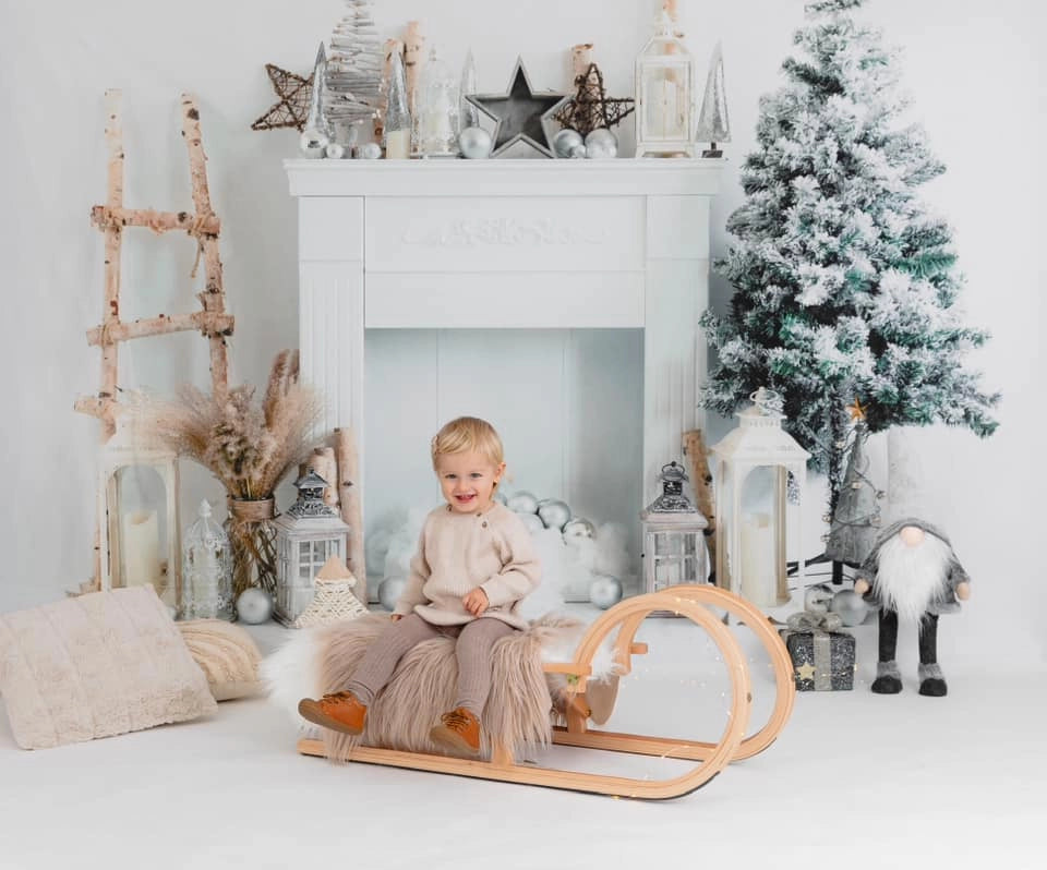 Kate Christmas Backdrop Fireplace Tree Star Designed by Emetselch