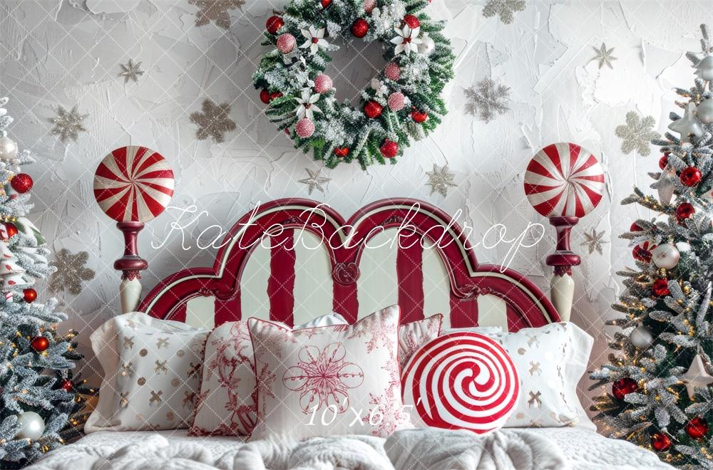 Kate Christmas Peppermint Headboard Backdrop Designed by Mini MakeBelieve