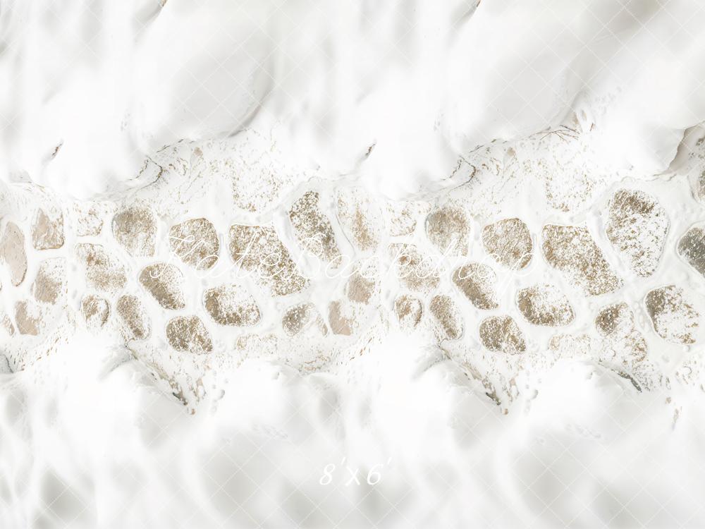 Kate Winter Snowy Cobblestone Floor Backdrop Designed by Kate Image