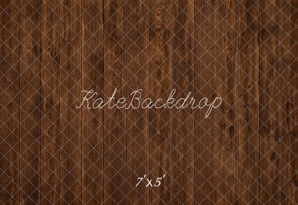 Kate Brown Wood Plank Floor Printed Backdrop Designed by Kate Image