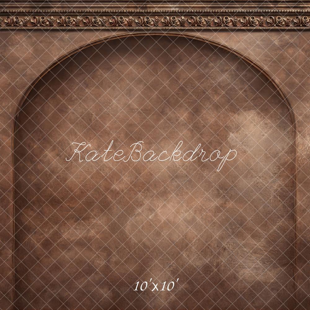 Kate Fine Art Brown Ornate Arch Wall Printed Backdrop Designed by Mini MakeBelieve