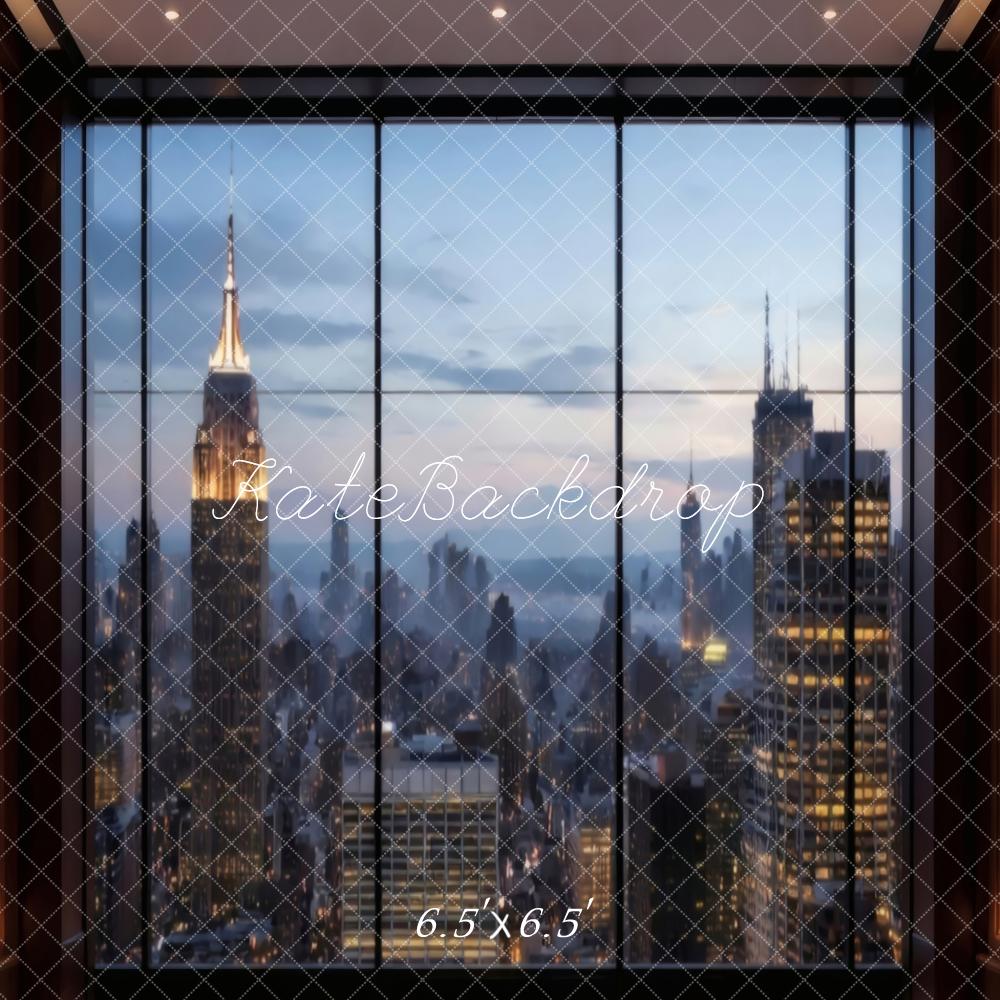Kate City Skyline Window View Printed Backdrop Designed by Vertigo Productions