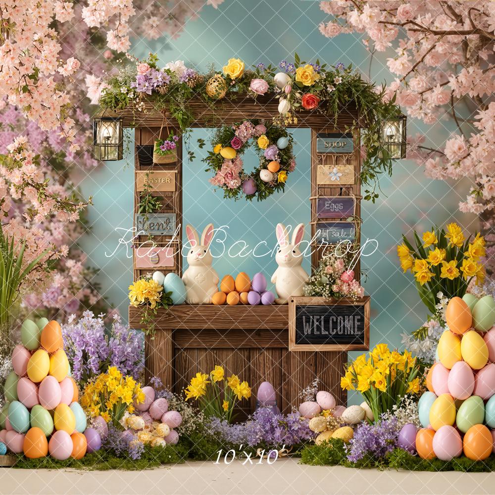 TEST Kate Easter Bunny Flower Arch Egg Stand Backdrop Designed by Chain Photography