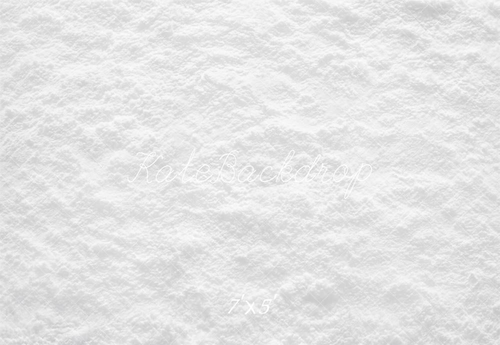 Kate White Snow Texture Floor Printed Backdrop Designed by Kate Image