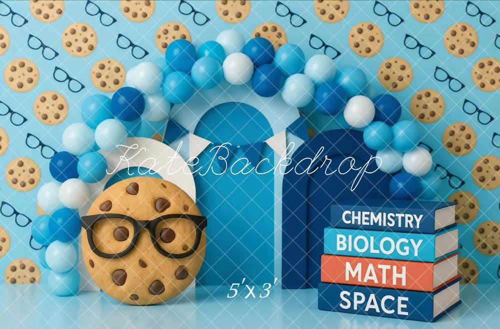 Kate Back to School Cookie Books Balloons Backdrop Designed by Mini MakeBelieve