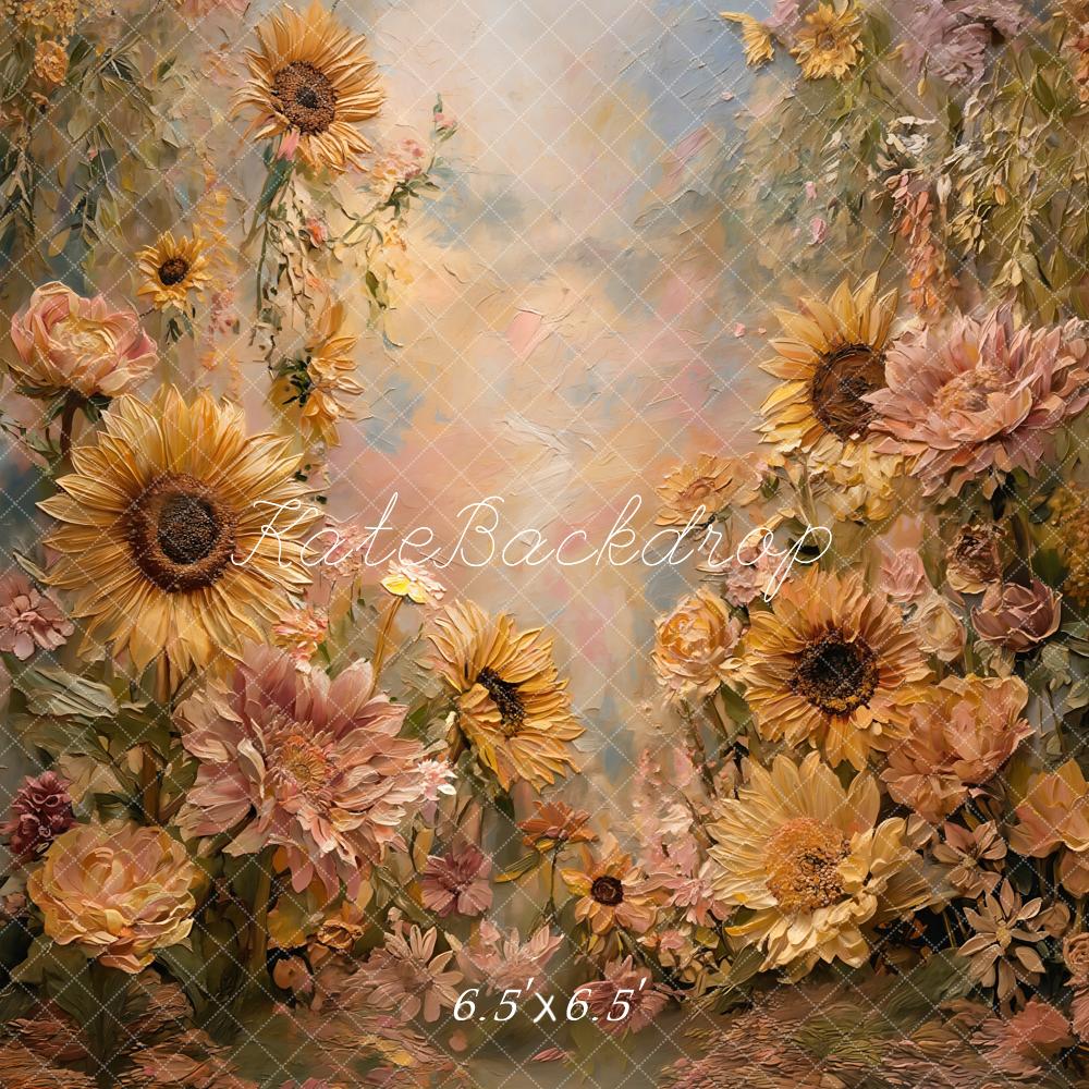 Kate Sunflower Floral Garden Path Backdrop Designed by GQ