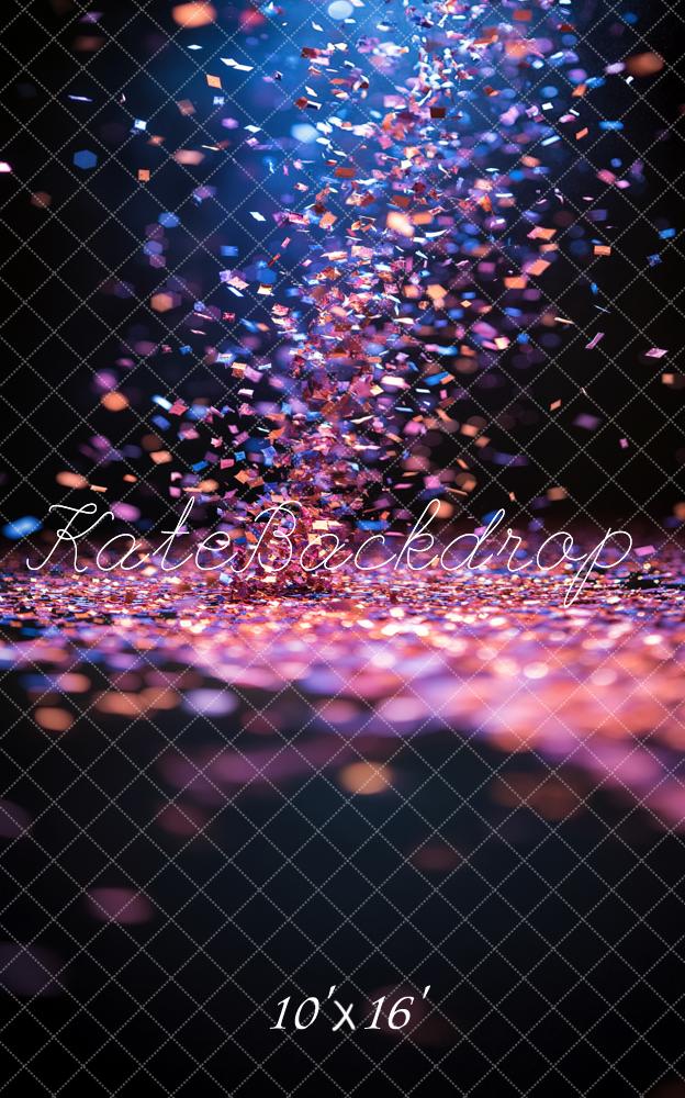 Kate Confetti Light Bokeh Printed Backdrop Designed by Emetselch