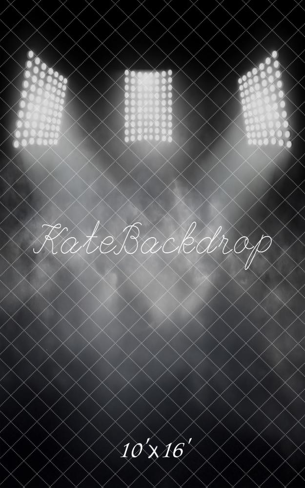 Kate Sweep Sports Black Stage Spotlights Smoke Printed Backdrop Designed by Chain Photography