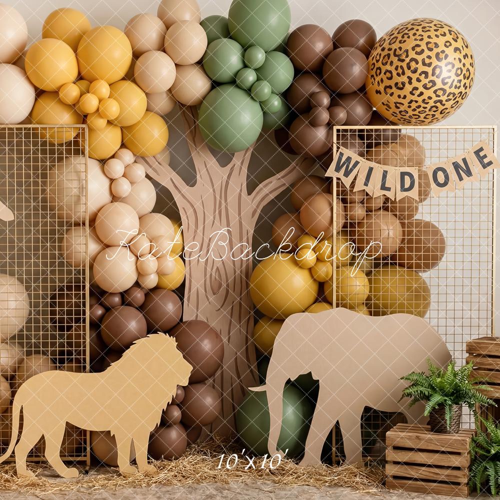 TEST Kate Jungle Balloon Arch Safari Animals Printed Backdrop Designed by Patty Roberts