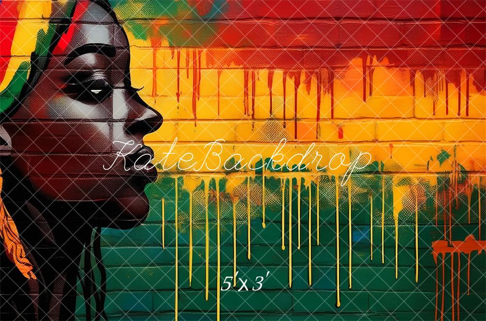 Kate Black History Face Graffiti Wall Backdrop Designed by Mandy Ringe Photography